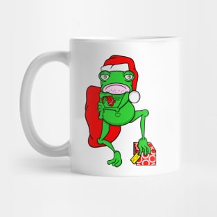 Merry Christmas Santa Frog Mug